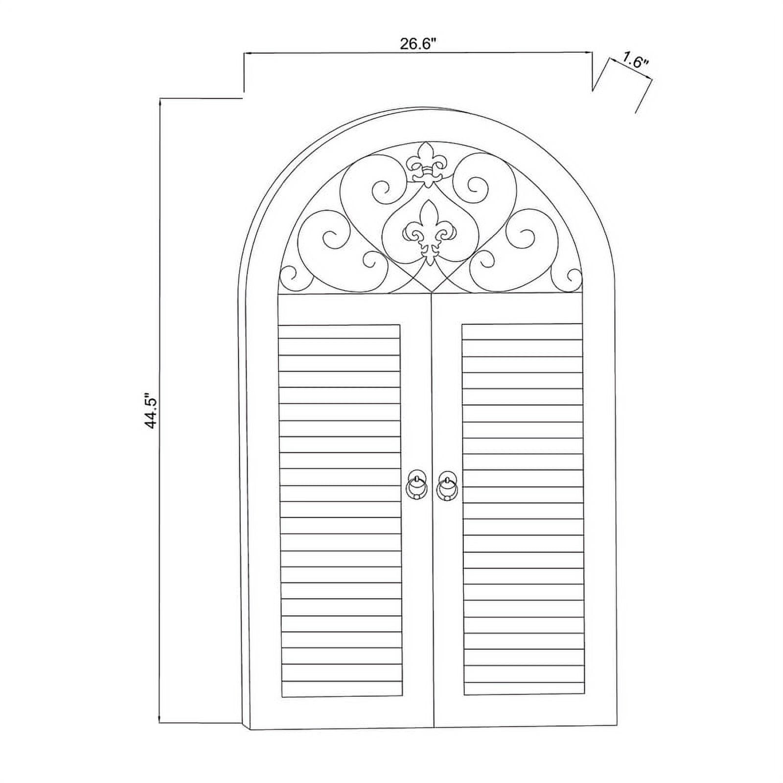 LuxenHome MDF Wood Shutter Door Window Wall Decor