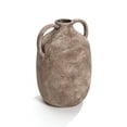 thumbnail image 1 of LuxenHome Marble Brown Ceramic 11.8-Inch Tall Jug Vase with Handles, 1 of 9