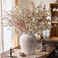 thumbnail image 1 of LuxenHome Marble Brown and White 12 Inch Tall Terracotta Vase, 1 of 7