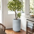 thumbnail image 1 of LuxenHome Minimalistic Modern Gray 23-Inch Tall Round MgO Planter, 1 of 6