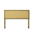 thumbnail image 1 of LuxenHome Natural Finish Rubberwood with Rattan Panel Headboard, Queen, 1 of 9