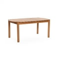 thumbnail image 1 of LuxenHome Natural Solid Wood 40-Inch Long Rounded Rectangle Outdoor Coffee Table, 1 of 7