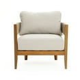thumbnail image 1 of LuxenHome Outdoor Acacia Wood with Rope Sides Club Armchair with Cushions, 1 of 9