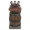 thumbnail image 1 of LuxenHome Resin Wine Bottle and Barrel Lighted Outdoor Fountain, 1 of 9