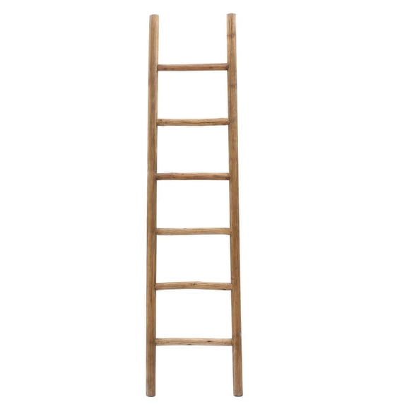 LuxenHome Rustic 6ft Decorative Blanket Ladder