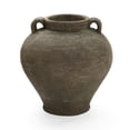 thumbnail image 1 of LuxenHome Rustic Brown Terracotta Cauldron 14 Inch Tall Vase, 1 of 8
