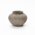 thumbnail image 1 of LuxenHome Rustic Ceramic Vase, 12.2" Wide Terracotta Pot with Earthy Gray-Brown Finish, Handcrafted, 1 of 9