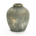 thumbnail image 1 of LuxenHome Rustic Gold and Brown Terracotta 8.7-Inch Tall Bud Vase, 1 of 11