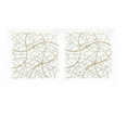 thumbnail image 1 of LuxenHome Set of 2 Gold Abstract Square Metal Wall Decor, 1 of 4