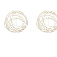 thumbnail image 1 of LuxenHome Set of 2 Gold Metal Abstract Swirl Round Wall Decor, 1 of 11