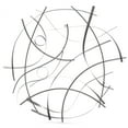 thumbnail image 1 of LuxenHome Silver and Gray Abstract Round Metal Wall Decor, 1 of 10