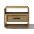 thumbnail image 1 of LuxenHome Small Night Stand with Drawer, 15.7" H Light Oak Bedside Table for Bedroom, Living Room, 1 of 9