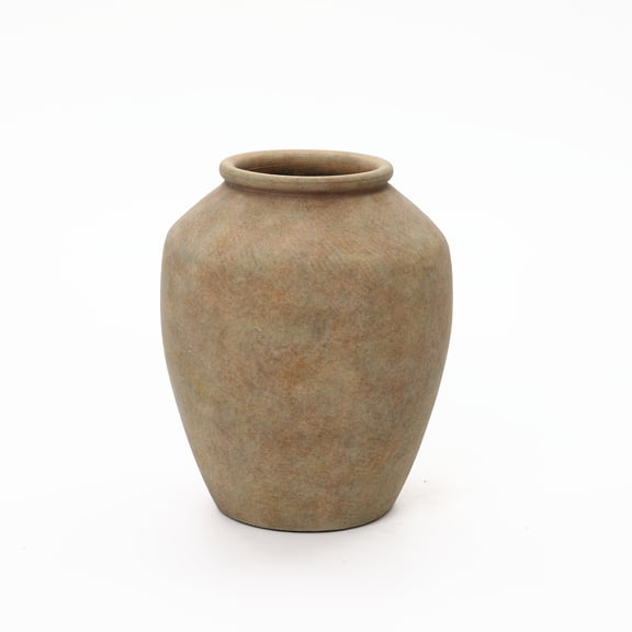 LuxenHome Terracotta 12.4" Vase with Earthy Brown Tones, Accent for Farmhouse or Boho Interiors