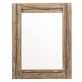 thumbnail image 1 of LuxenHome WHA1478 Japanese Oak Wood Cast Iron Wall Mirror, Brown, 1 of 7