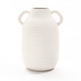 thumbnail image 1 of LuxenHome White Ceramic Jug 10.2-Inch Tall Round Vase, 1 of 8