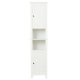 thumbnail image 1 of LuxenHome White MDF Wood 67-Inch Tall Tower Bathroom Linen Cabinet, 1 of 11