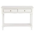 thumbnail image 1 of LuxenHome White Wood 2-Drawer Storage Console Table, 1 of 10