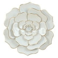 thumbnail image 1 of LuxenHome White and Gold Flower Metal Wall Decor, 1 of 9