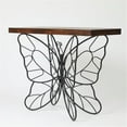 thumbnail image 1 of LuxenHome Wood Top Metal Butterfly Accent Console and Entryway Table, 1 of 1