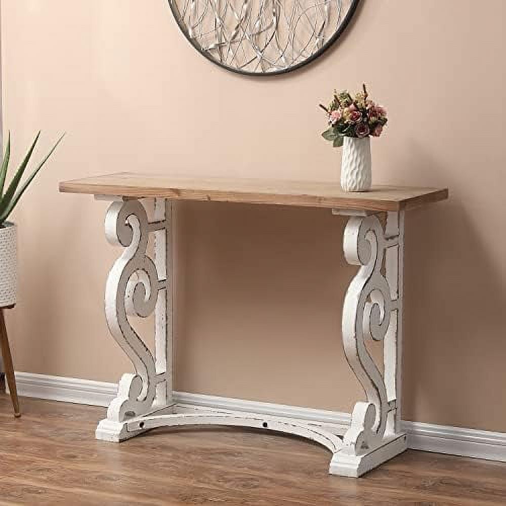 Luxenhome Half Entry Table 30'' Entryway Table Wood Sofa Table Modern