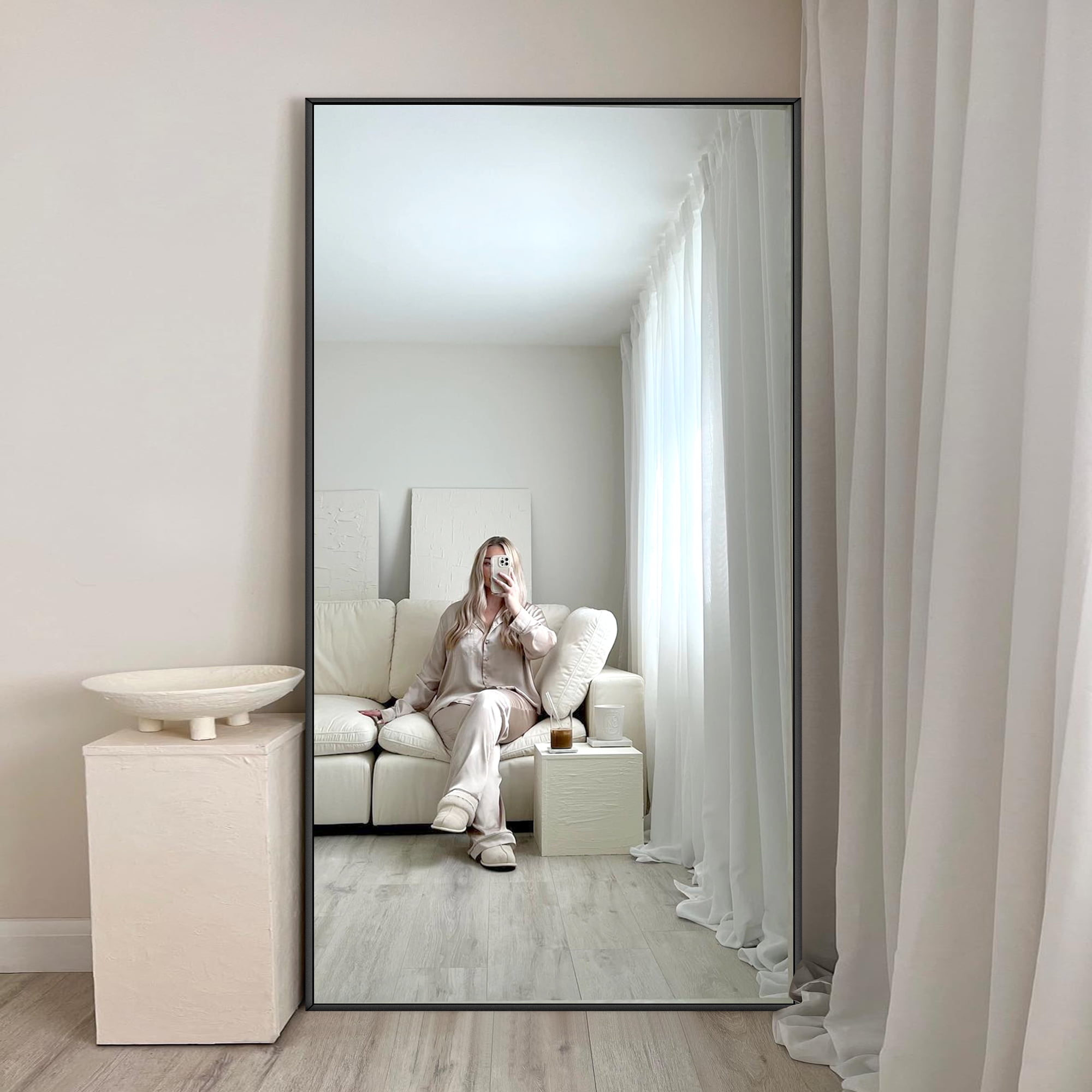 Luxhomez 71" x 32" Oversize Full Length Mirror with Stand, Large