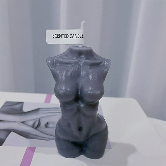 Luxicdy Body Shaped Candle, Female Body Candle Woman Candles for Living Room Bedroom Bathroom Home Table Aesthetic Decoration Christmas, Soy Wax Scented Candle Scented(Gray)