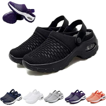 Luxify Women's Arch Support Clogs, Slip On Black, 4