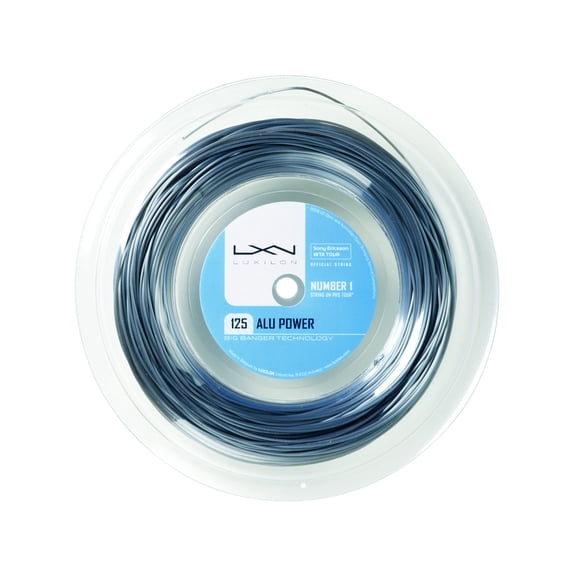 Luxilon ALU Power 125 Tennis String, 16L Gauge, 100m Reel, Silver