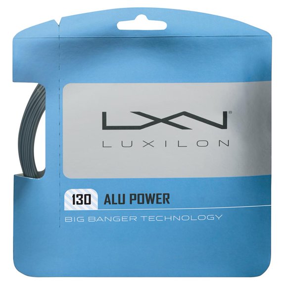 Luxilon ALU Power 130 Tennis String Set, 16 Gauge, Silver