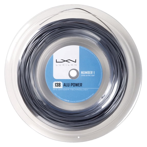 Luxilon ALU Power 138 Tennis String Reel, 1.38mm 15 Gauge, 200m, Silver