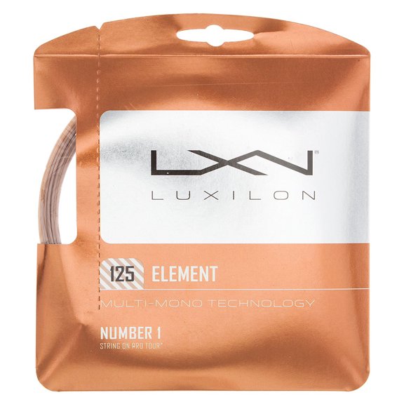 Luxilon Element 130 Tennis String, 16 Gauge 1.30mm, Set, Bronze