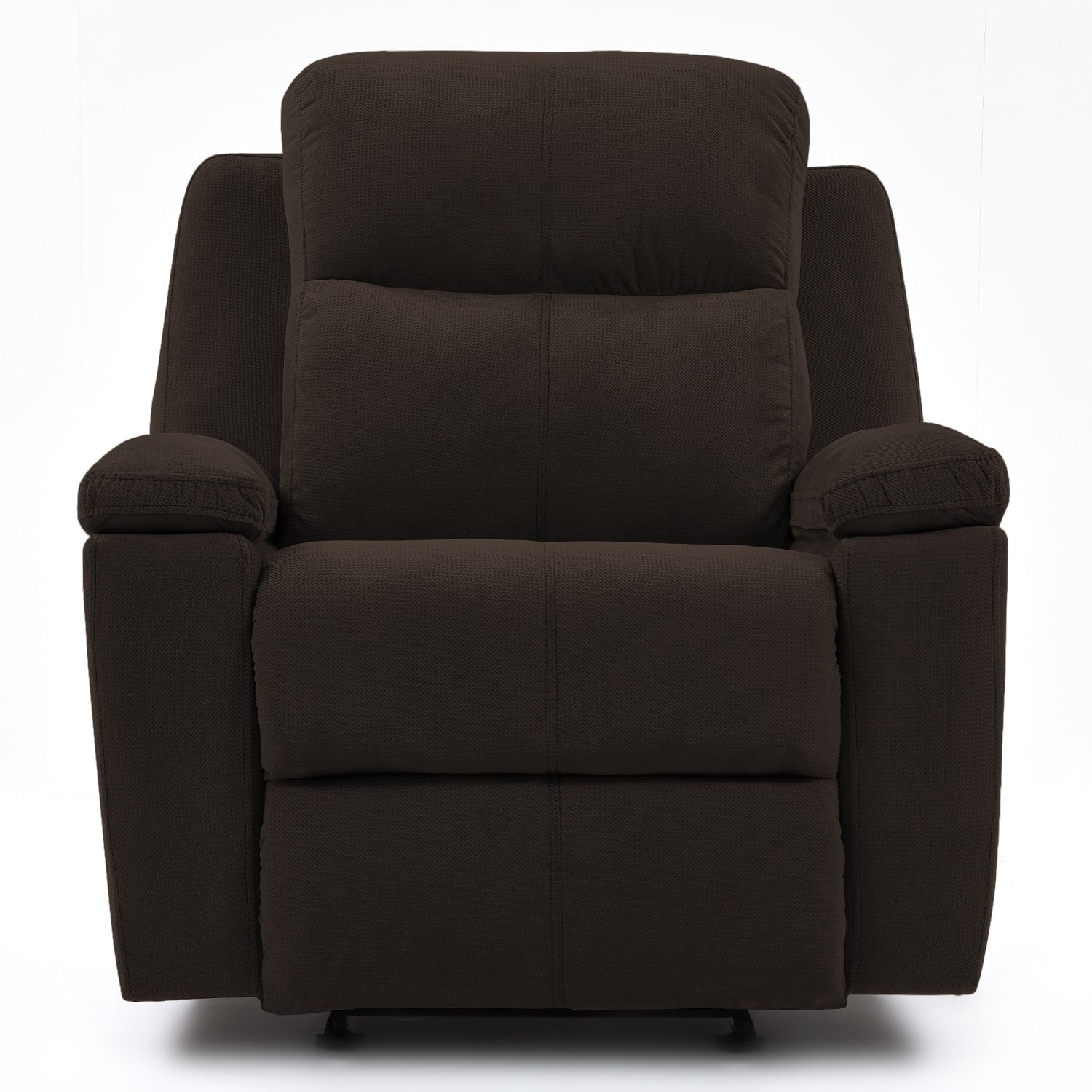 Luxing Manual Standard Recliner Chair Microfiber Chocolate Brown