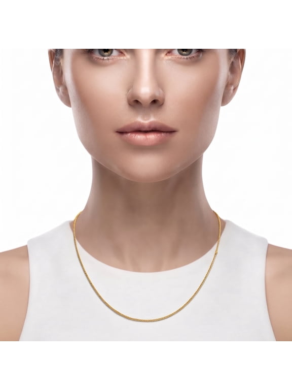 Gold Plated 1mm Thin Chain Necklace, Lightweight Minimalist Jewelry for Women