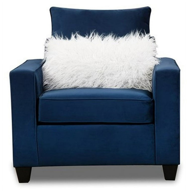 Navy blue and white accent chair sales