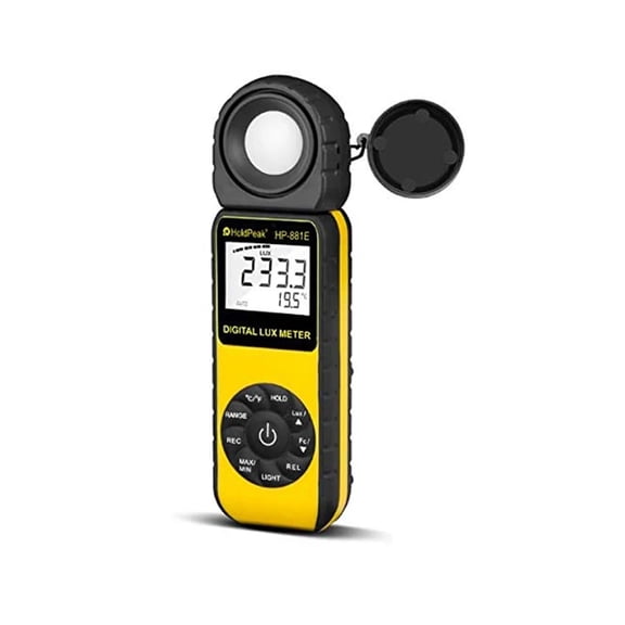 Luxmeter Lumen Meter Handheld Light Calibrator With 270 Rotatable Detector, Measuring Ran 0.1~300,000Lux