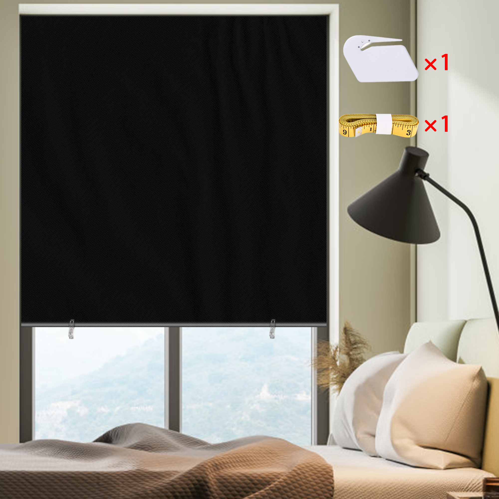 Luxmo 100 Blackout Window Blinds Roller Shades Blinds For Living Room 