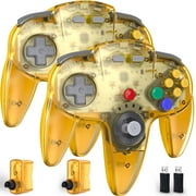 Luxmo 2.4 GHz Wireless Controller for N64 Console , Switch, PC, MacOS, RetroPie, Raspberry Pi and Other USB Devices2 Pack