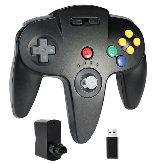 Luxmo 2.4 GHz Wireless Controller for N64 Console , Switch, PC, MacOS, Retropie, Raspberry Pi and Other USB Devices