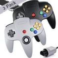 thumbnail image 1 of Luxmo 2Pack N64 Controller, Classic Retro Wired Controllers Gamepad Controller Joystick for N64 Console Video Games System(Gray), 1 of 9