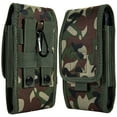 thumbnail image 1 of Luxmo Belt Holster for Boost Celero 5G 2024, Vertical Rugged Waterproof Nylon [Card Slots, Belt Loops, Velcro Closure] Phone Carrying Case Pouch (Fits with Cases) - Green Camo, 1 of 8