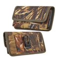 thumbnail image 1 of Luxmo Belt Holster for Samsung Galaxy A15 5G, Horizontal Nylon Fabric Phone Pouch Clip Protector Wallet Case with Strap Closure, Card Slots and Belt Loops (Fits with Rugged Cases) - Camo, 1 of 9