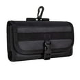 thumbnail image 1 of Luxmo Belt Holster for TCL 50 LE, Horizontal Secure Buckle Nylon Fabric Phone Pouch Clip Protector Wallet Case with Money Pocket, Card Slots and Belt Loops (Fits with Rugged Cases) - Black, 1 of 9