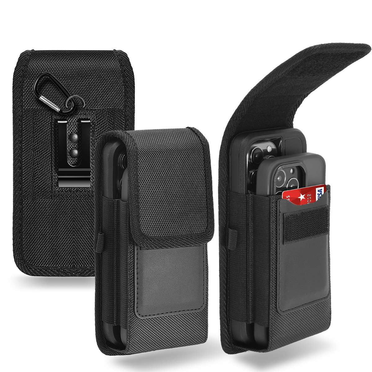 Luxmo Belt Holster for Motorola Edge 2024, Pouch Holder Phone Case