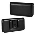thumbnail image 1 of Luxmo Belt Holster for TCL 50 XL NXTPAPER 5G, Horizontal Executive PU Leather Phone Carrying Case Clip Pouch with Secure Magnetic Closure- Black, 1 of 8