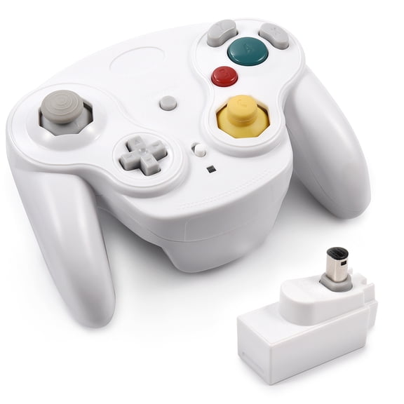 Luxmo Classic 2.4G Wireless Controller Gamepad with Receiver Adapter for Nintendo Gamecube NGC GC Wii Console