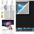 thumbnail image 1 of Luxmo Portable Blackout Shades Travel Window Blackout Curtains, 100% Blackout Material Temporary Blackout Blinds for Baby Nursery, Bedroom, Dorm Room, Travel or Office Use, 1 of 7