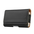 thumbnail image 1 of Luxmo Pro Series Holster for Nokia 8 V 5G UW (PU Leather Stitching Belt Holster Phone Carrying Wallet Pouch Case with Inner Cards Holder Slot and Magnetic Flip Cover) - Black, 1 of 8