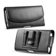 thumbnail image 1 of Luxmo Professional Series for Moto G Stylus 5G Belt Holster Clip (Classic PU Leather Wallet Carrying Case) with Touch Tool - Black, 1 of 7