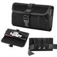 thumbnail image 1 of Luxmo Quick Release Secure Buckle Horizontal Belt Holster Heavy Duty Construction Nylon [Zipper Pocket Storage Compartment] (Fits with Cases) Phone Carrying Case Pouch for iPhone 15 Pro Max - Black, 1 of 9