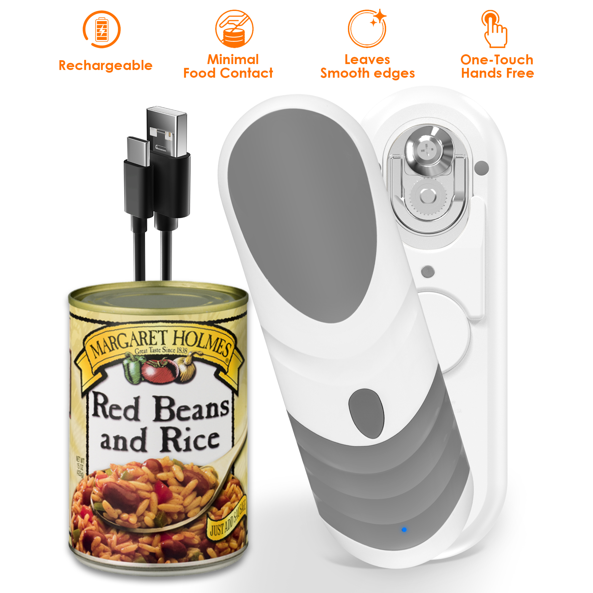 VATENIC Electric Can Opener, No Sharp Edges,Simple Push Automatic Electric Can,Best Kitchen
